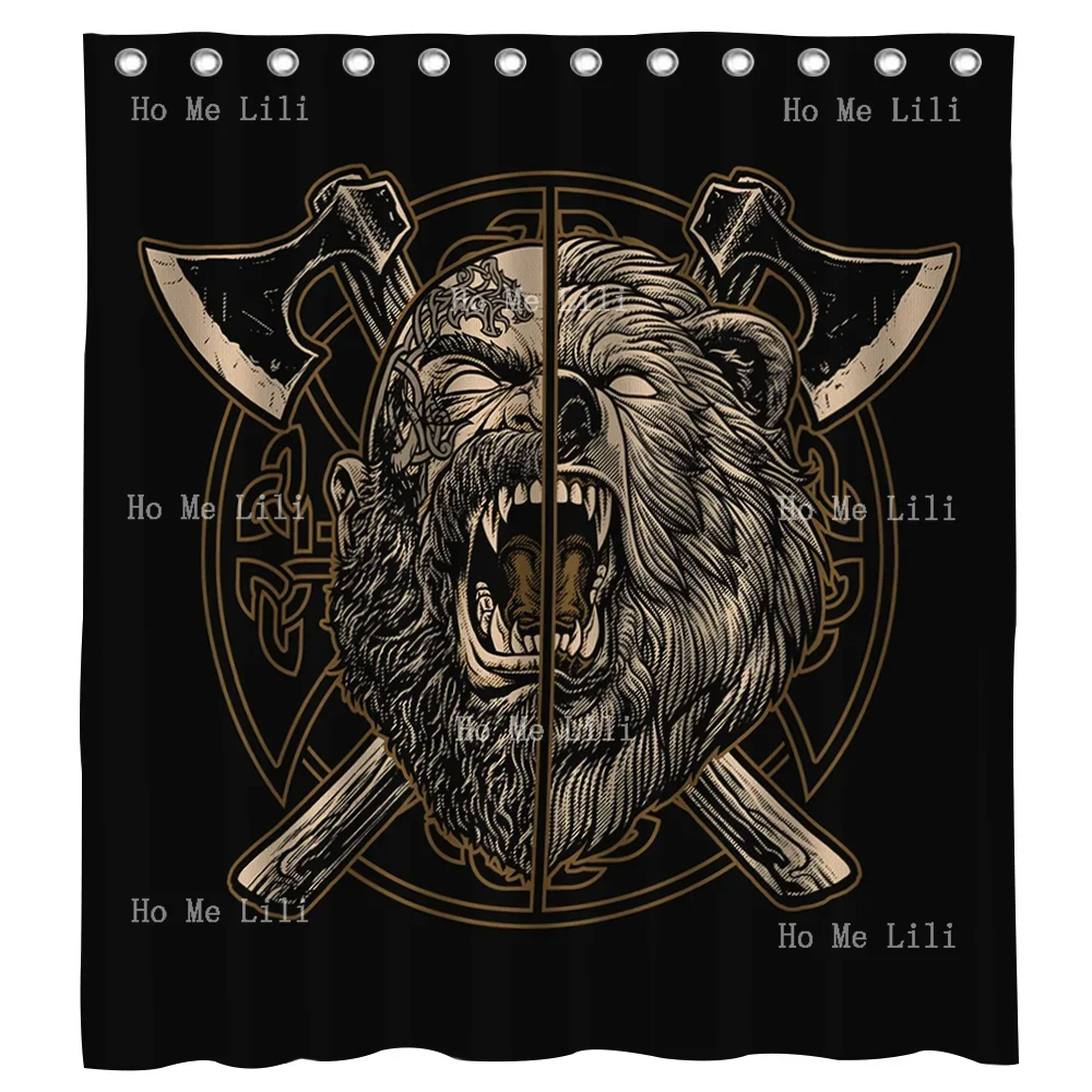 A Nordic Scandinavian Berserker Bear Soldier From Norse Mythology Shower Curtain By Ho Me Lili For Bathroom Decor