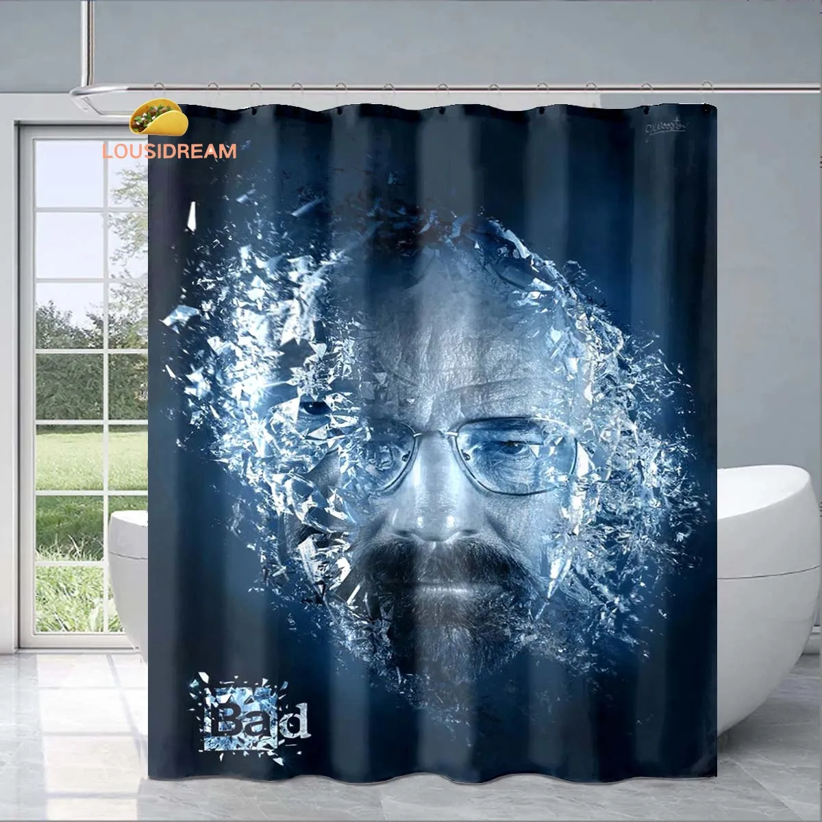 Crime B-Breaking Bad Exquisite Shower Curtain Fashionable Decorative Gift Adult Children Bathroom Waterproof Mildew-proof