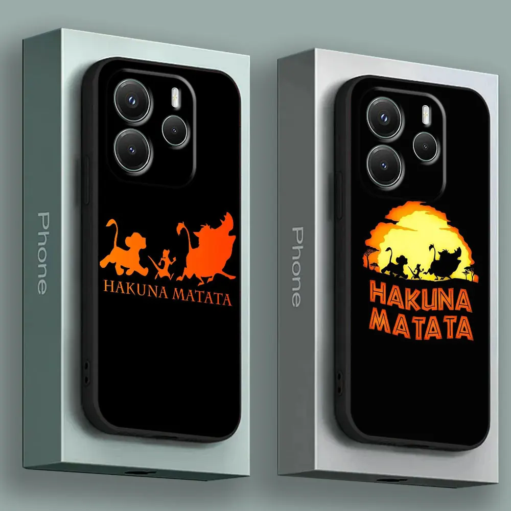 

HAKUNA MATATA Lion King Phone Case For Redmi 15C 14C 13C 12C Cover For Redmi Note 15 14 13 12 Pro Plus 11 10 8 Pro Silicone Case