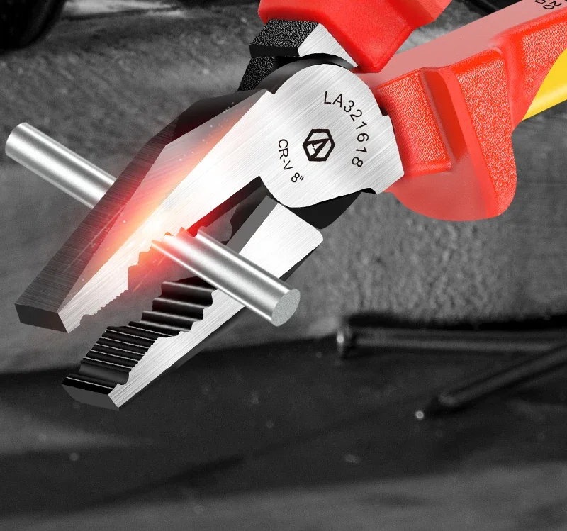 LAOA VDE Drahtschneider 6'' 7'' 8'' Isolierte Kombination Diagonal Spitzzange Elektriker Werkzeug Hochspannungswiderstand – Detail 5