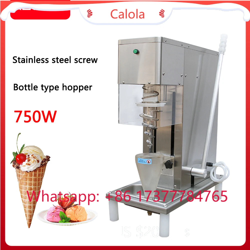 

750W Electric Swirl Drill Ice Cream Mixer Commercial Frozen Yogurt Making Machine With Cleaning