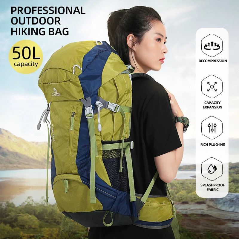 Imagem -05 - Mochilas Impermeáveis para Caminhadas Golden Beauty Bolsa de Montanhismo para Homens e Mulheres Mochila Leve para Acampar e Viajar