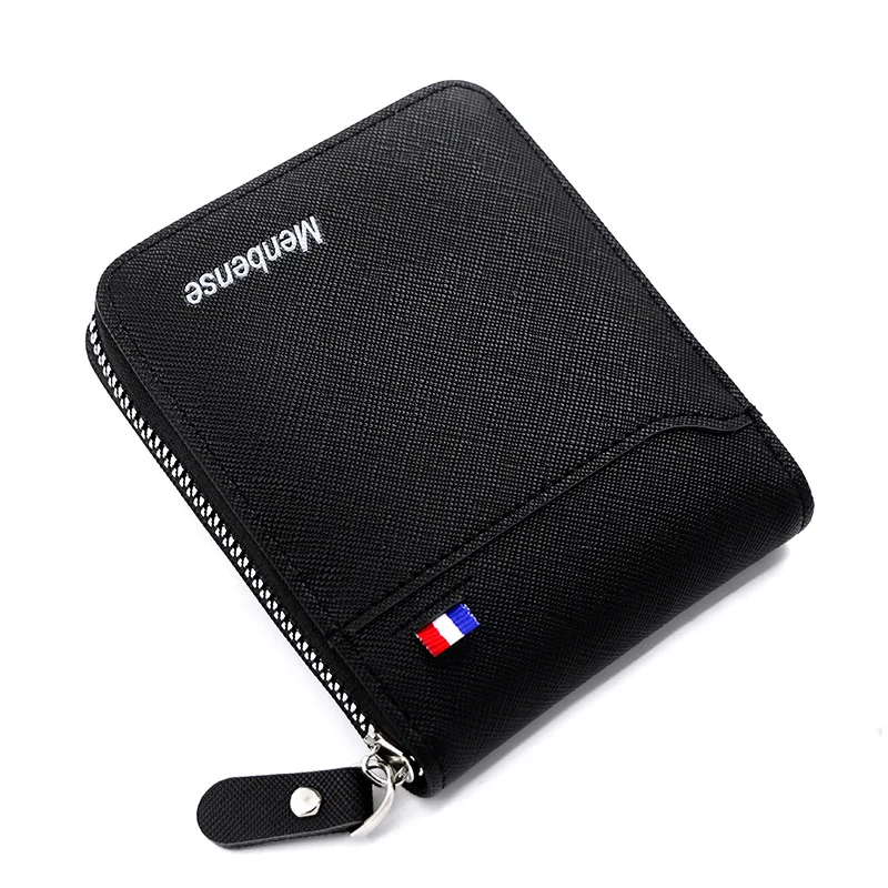 New Men\'s Wallet Short Korean Style Men\'s Zipper Bag Coin Pocket Card Holder Party Bag for Man Credit Card Holder Rfid Wallet