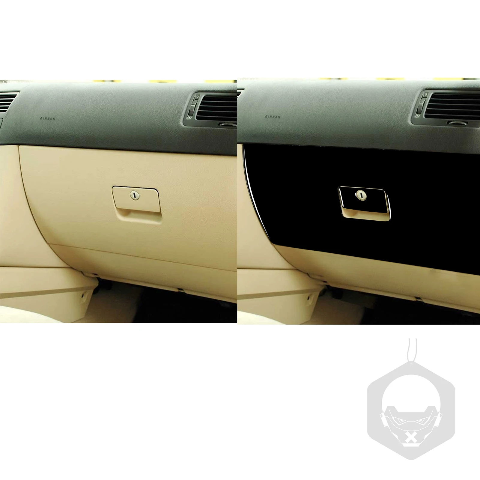 Black Plastic Copilot Storage Handle Panel Interior Trim Sticker For VW Golf 4 MK4 R32 Jetta Bora 1999 2000 2001 2002 2003 2004 view 6