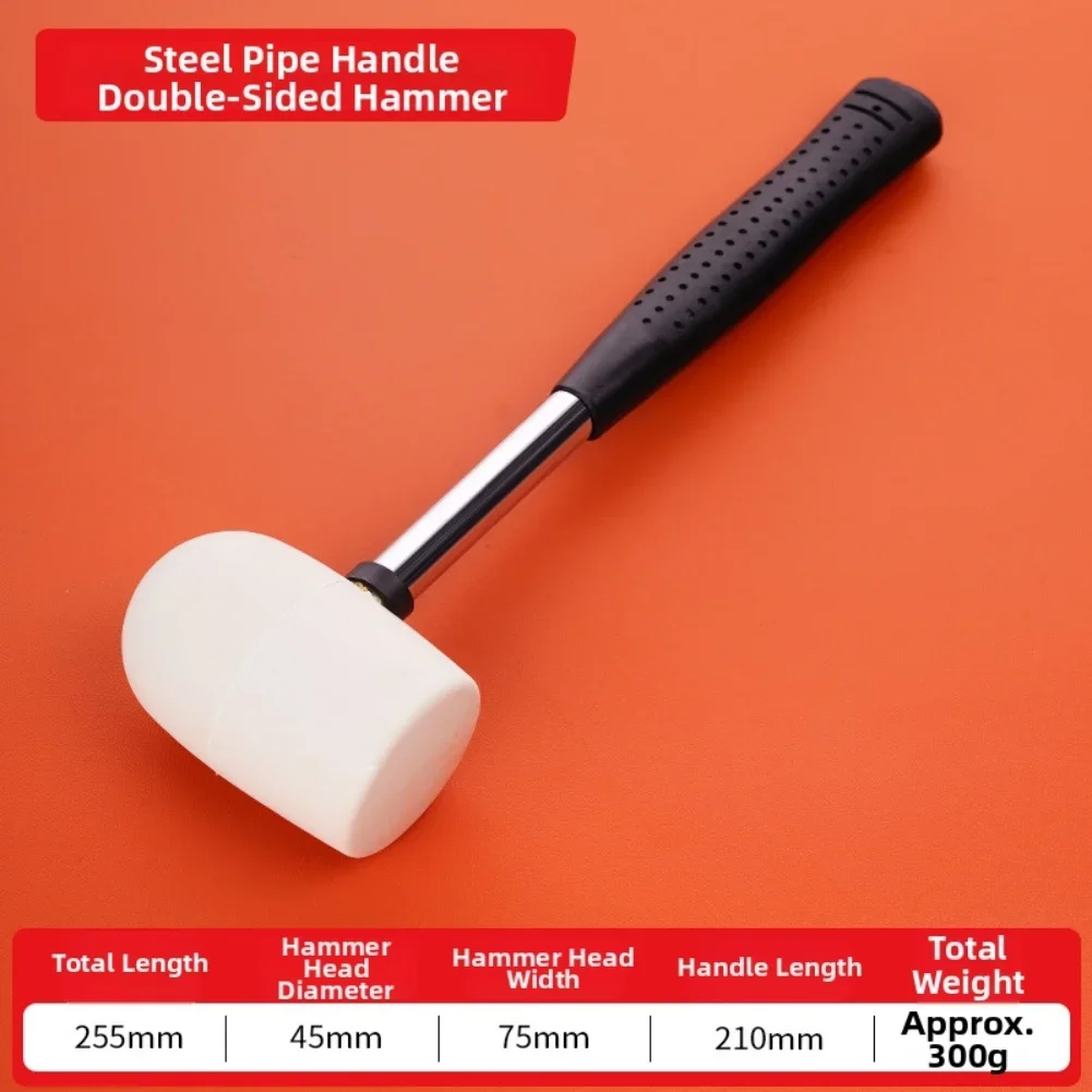 10Ounce Rubber Mallet Hammer with Ergonomic Non Slip Grip for Tile Installation Woodworking and Car Repair Tasks