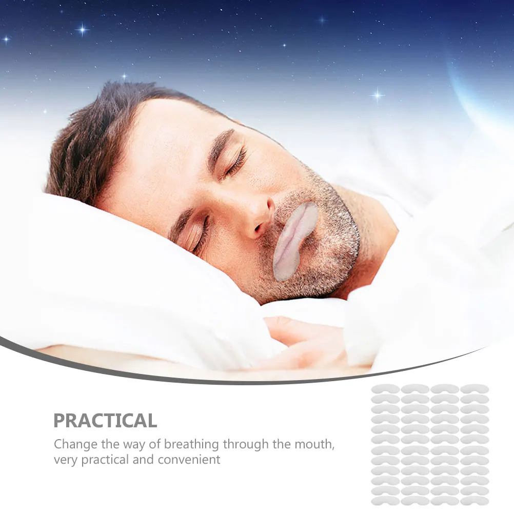 

180 Sheets Reusable Breathing Stickers Tape Snoring Sleep White Non Woven Fabric Sleep Tape Stickers Sleeping Strips Portable