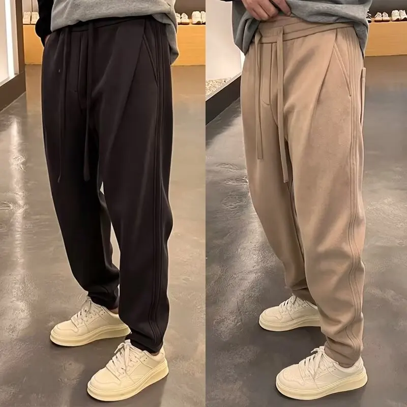 

Autumn Casual Sweatpants Men's Fashionable Elastic Waist Temperament Trendy Large Size Men's Versatile Long Style Men Trousers