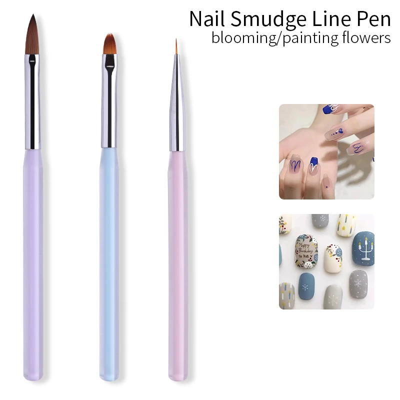 Halaiman Nägel Pinsel Set Maniküre flüssiges Pulver Schnitzen UV Nagel Gel politur Mal stift Nagel Acryl Erweiterung Builder Tool