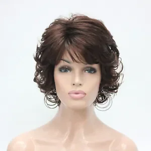 New Women's Wig Wavy Curly Auburn 31# Short Synthetic Hair Full Wig