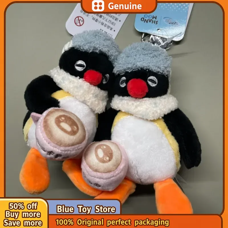 Pingu Pengu Penguins Stay At Home Series Toys Rabbit Pinga Keychain Pendant Pingu Warmth Hugging Backpack Kawaii Gifts Kids Toys
