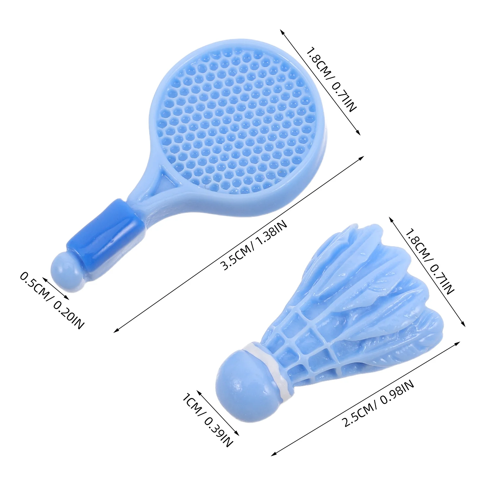 Accessoires de badminton, raquettes miniatures, volants, jeu amusant pour enfants, décoration de bureau et de maison, équipement de sport, 10 ensembles