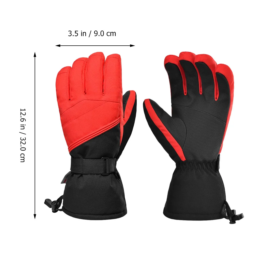 1 زوج قفازات التزلج الدافئة يندبروف شاشة تعمل باللمس مقاوم للماء قفازات ركوب الخيل الحرارية الشتاء الرياضة في الهواء الطلق الرجال النساء ركوب الدراجات #5