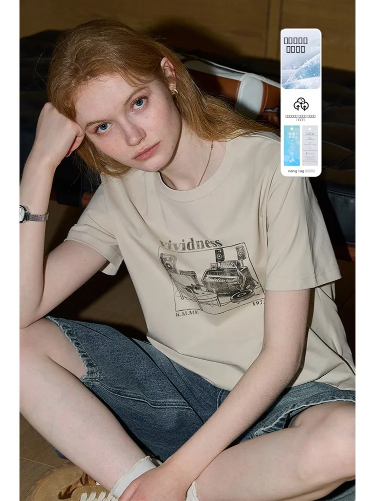 

Cool Sensation Modern Neutral ort Sve T-irt Women's Casual f Sve Top KUHNMARVIN Summer New Sle Commute Wind