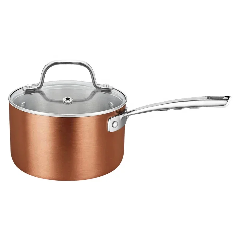 9Pcs Multifunctional 304 Triply Copper Stainless Steel Cooking Pot Sets Nonstick Cookware Set