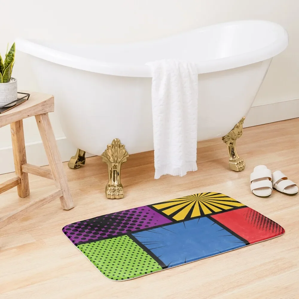 

Pop Art Pattern Bath Mat Bathroom Floor Sets Of Bathroom Accessories Carpet Rug Bathroom Carpet Set Mat