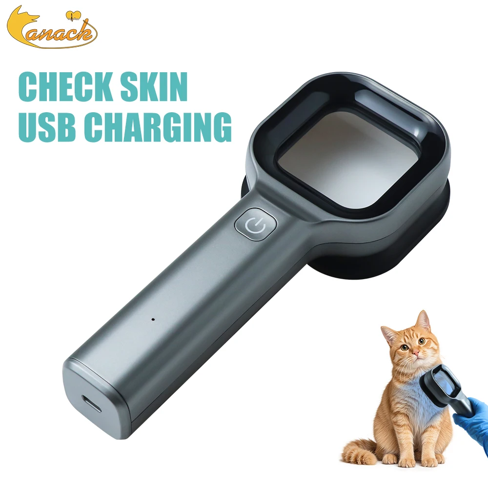 

Pet Wood Lamp 365NM UV Light Detector Portable Handheld USB Charging Cat Ringworm Detector Skin Examination Veterinary Equipment