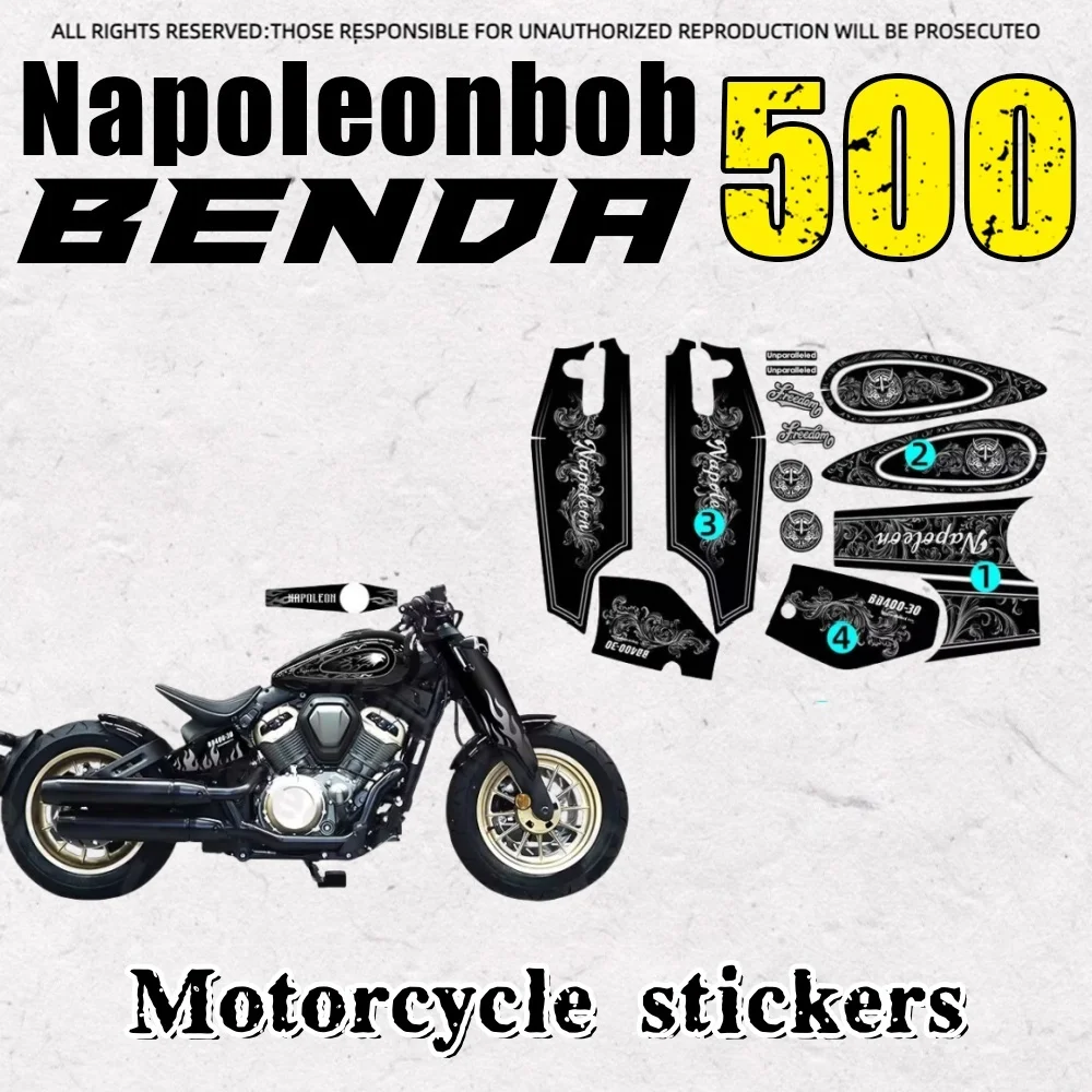 

Для BENDA Napoleonbob 500, полная картина автомобиля, ретро-наклейки с принтом, водонепроницаемые наклейки, модифицированные аксессуары
