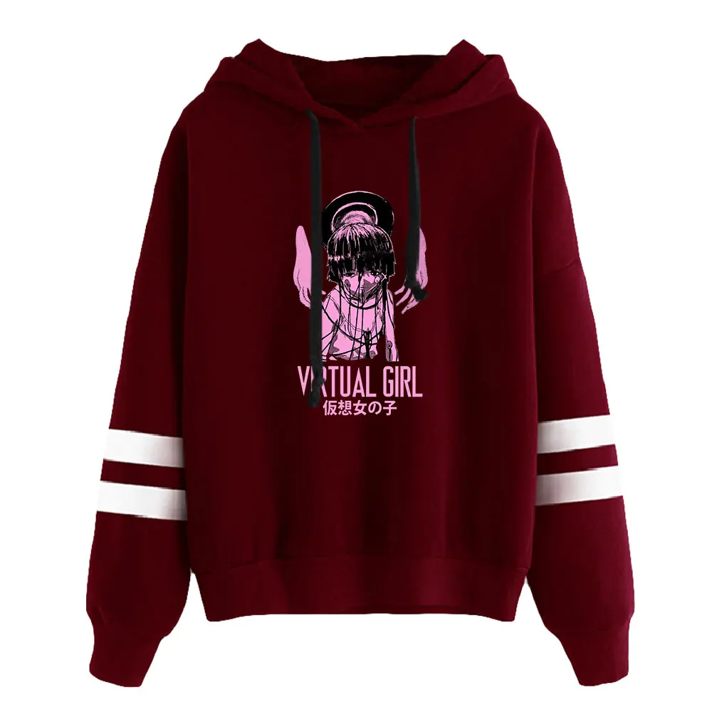 2026 Serial Experiments Lain Anime Unisex Pocketless Parallel Bars Sleeve Sweatshirts Men Women's Hoodie Fashion Clothes