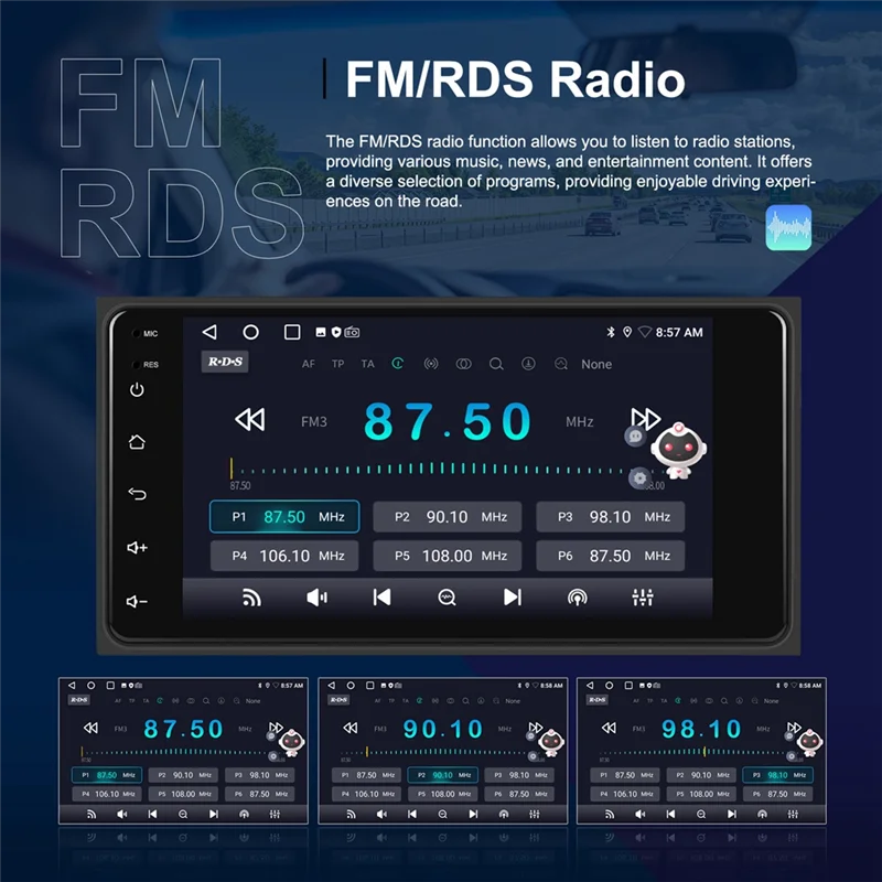 

Classy-7' ' Android 15 Car Radio For Toyota RAV4 Camry Prado Hilux 4Runner Wireless Carplay Android Auto