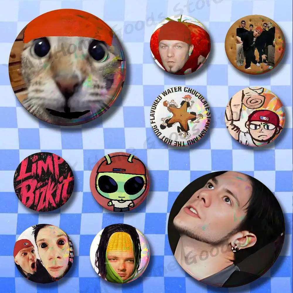 Эмалевые значки-броши Rock Band Rap L-Limp B-Bizkit, круглые, для украшения рюкзаков, аксессуары, 25/32/44/58/75 мм