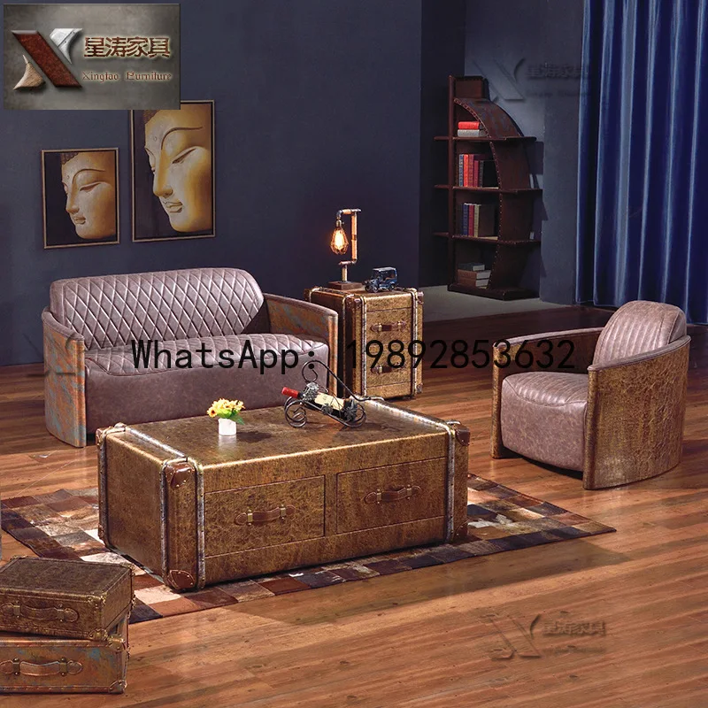 CZ Vintage Cabinet Coffee Table Industrial Style Bar Cafe Clothing Store Unique Coffee Table