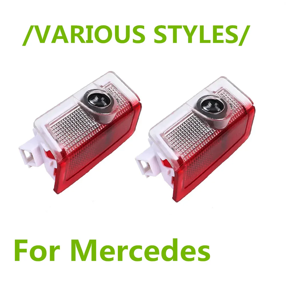 2X LED Car Door Logo Projector Welcome Ghost Shadow Light Accessories For Mercedes Benz W205 W212 W213 W166 W167 W176 W177 W246