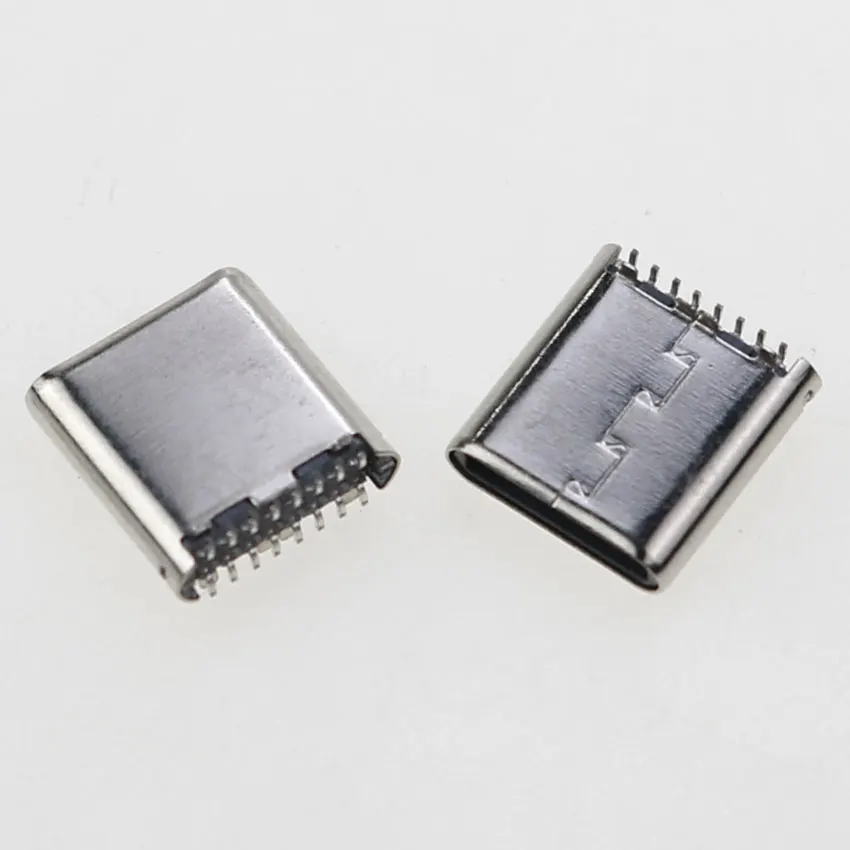 Cltgxdd 10pcs Type-C 16 Pin 16P Vertical Patch SMD USB C Data Tansfer Male Plug 180 Degree H8.5mm High Speed Connector