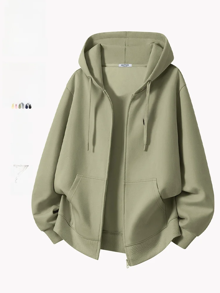 

M Zipper Hoodie Spring Autumn New Loose Fit Printed Long Sve Casual Sle Breathable Wear Resistant Youth Fa...