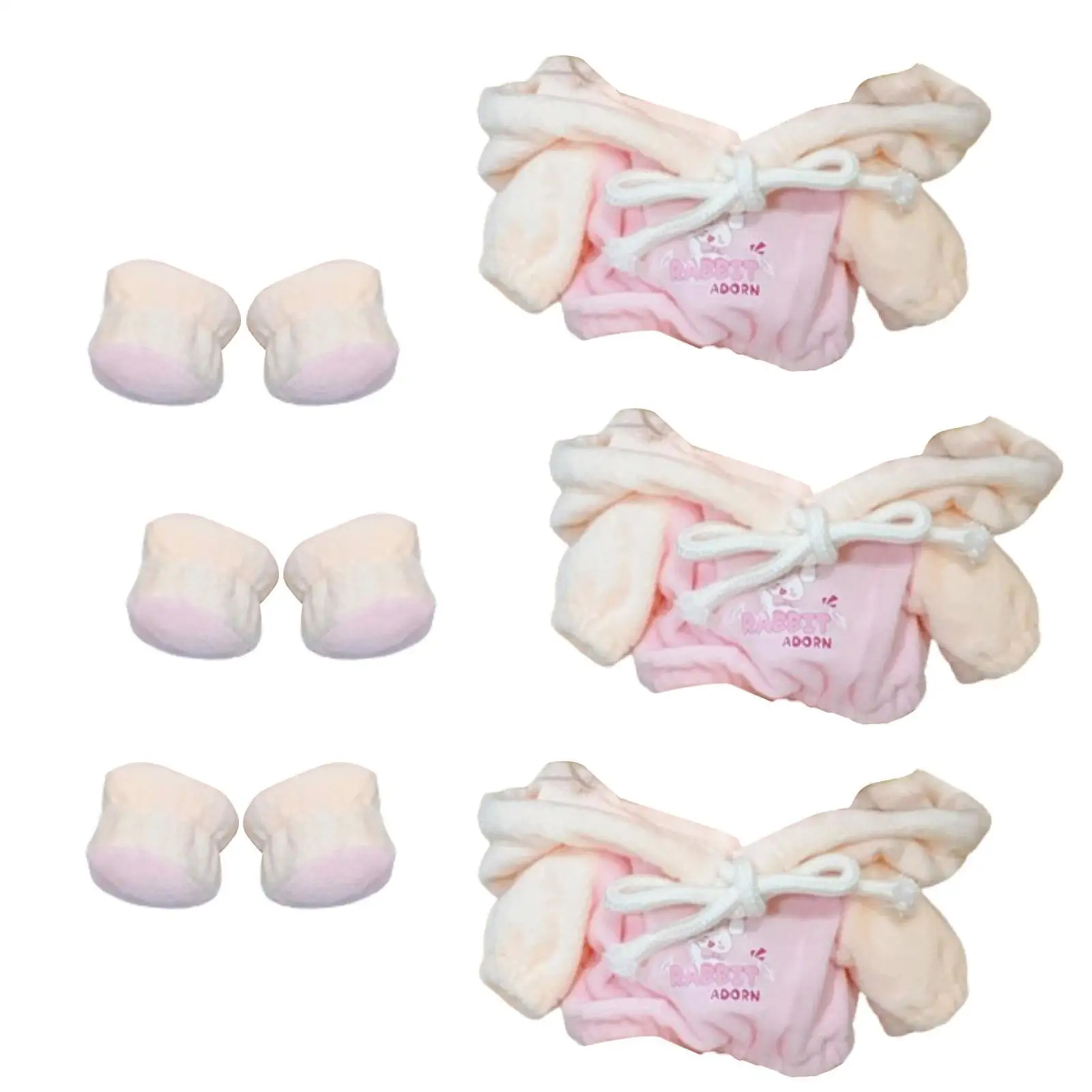 

3x Cotton Doll Pullover Photo Props Educational with Shoes for 7.87inch Doll