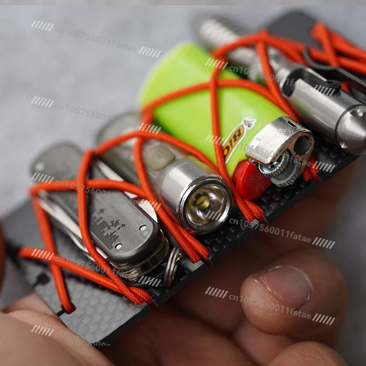 

Storage Artifact Carbon Fiber Elastic Storage Card Tool Combination Board Outdoor Survival Urban Commuting Tool