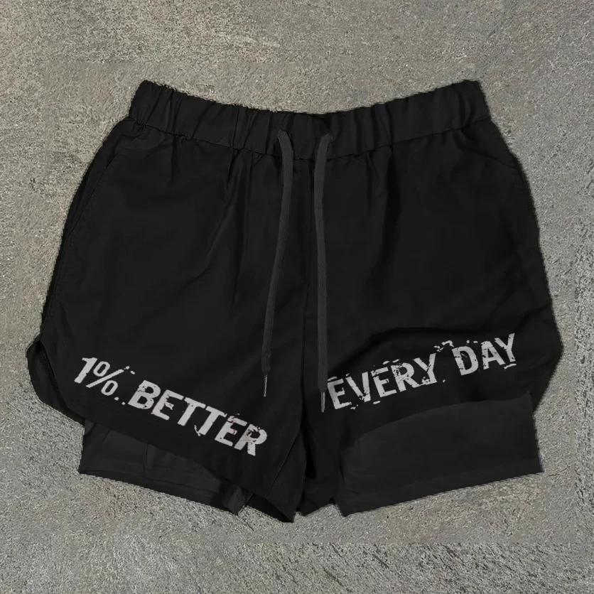 

2025 Men's Summer Casual Street Shorts 3D Printed Double Layer Breathable Beach Shorts Outdoor Comfort Fitness Sports Shorts