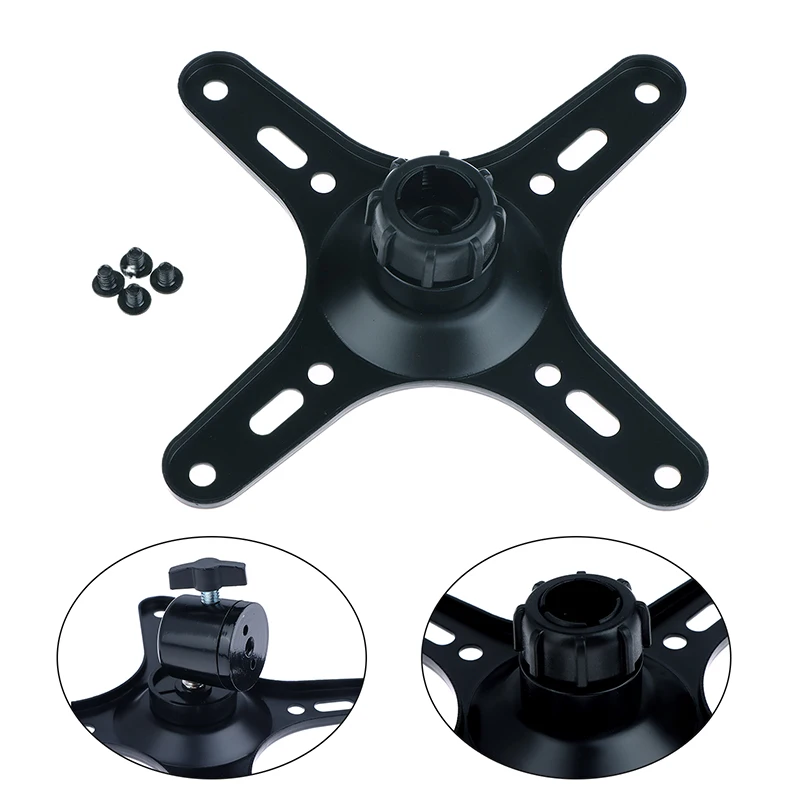 1Set Portable Monitor Mounting Bracket Plate VESA 1/4 Inch Screw Hole To 100x100MM 75x75MM M4 Screw Set Wall Mount Holder