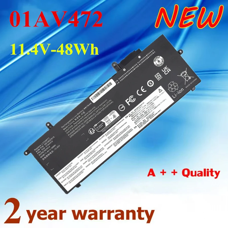 

01AV472 Аккумулятор для ноутбука 11,4 В-48 Втч для серии ThinkPad X280 A285 01AV470 01AV471 01AV472