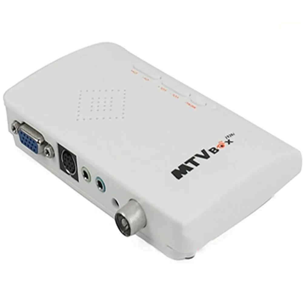 1080P LCD TV Box esterno HD LCD CRT VGA sintonizzatore TV esterno MTV Box PC BOX ricevitore sintonizzatore AV a VGA con telecomando STBS798