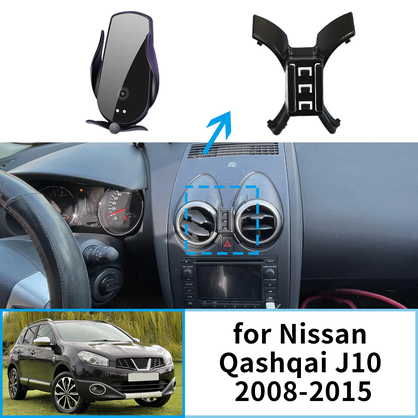 

Car Mobile Phone Holder for Nissan Qashqai J10 2008-2010 2011 2012 2013 2014 2015 Accessories GPS Bracket Navigation Stand Auto