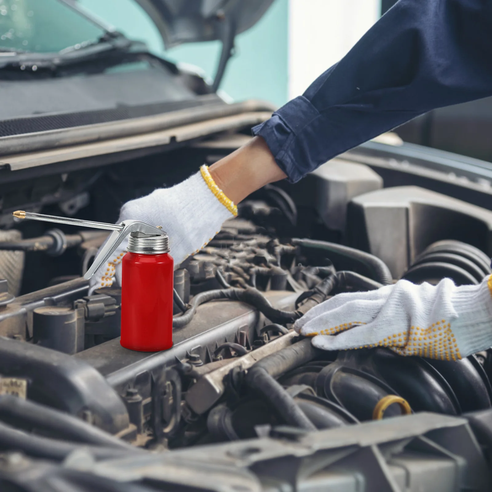 

Масляная банка высокого давления, портативная смазочная масленка 200 г, эффективный металлический насос масленки для заправки автомобильного моторного масла