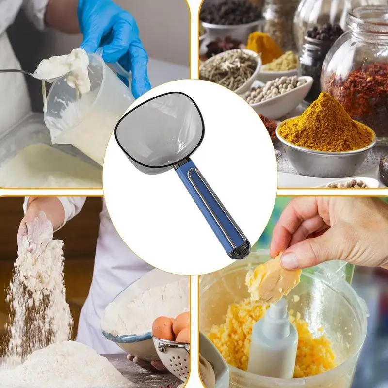 Scoop da cucina multiuso Scooper per ghiaccio trasparente utensili per alimenti sigillatura innovativa paletta per farina multiuso ergonomica per