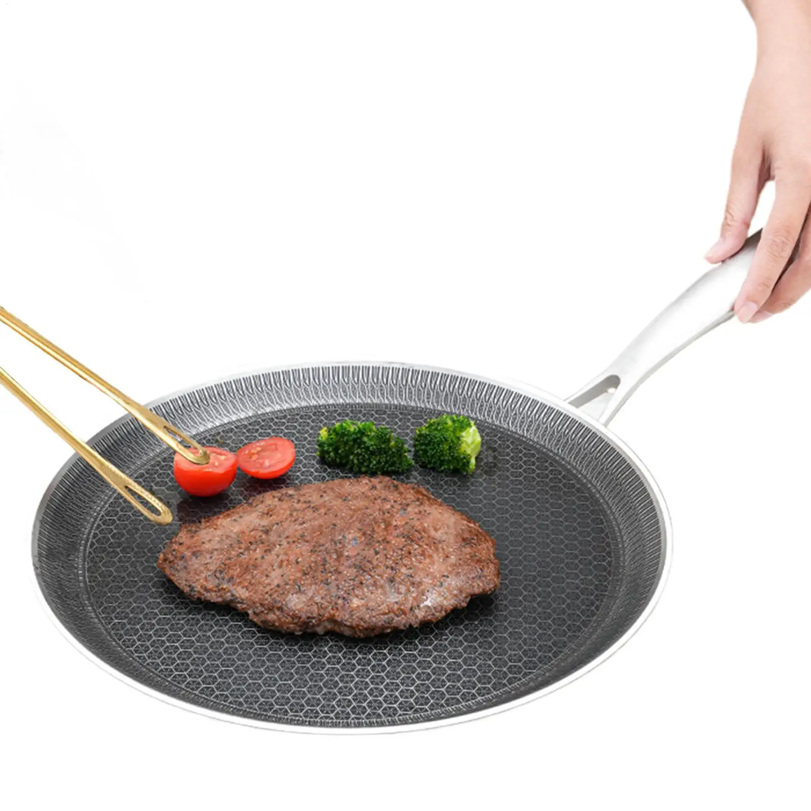 

Non-Stick Pancake Pan Honeycomb Coating Pot Honeycomb Coating Non Stick Griddle Pan For Egg Cooking Outdoor Barbecue Stove