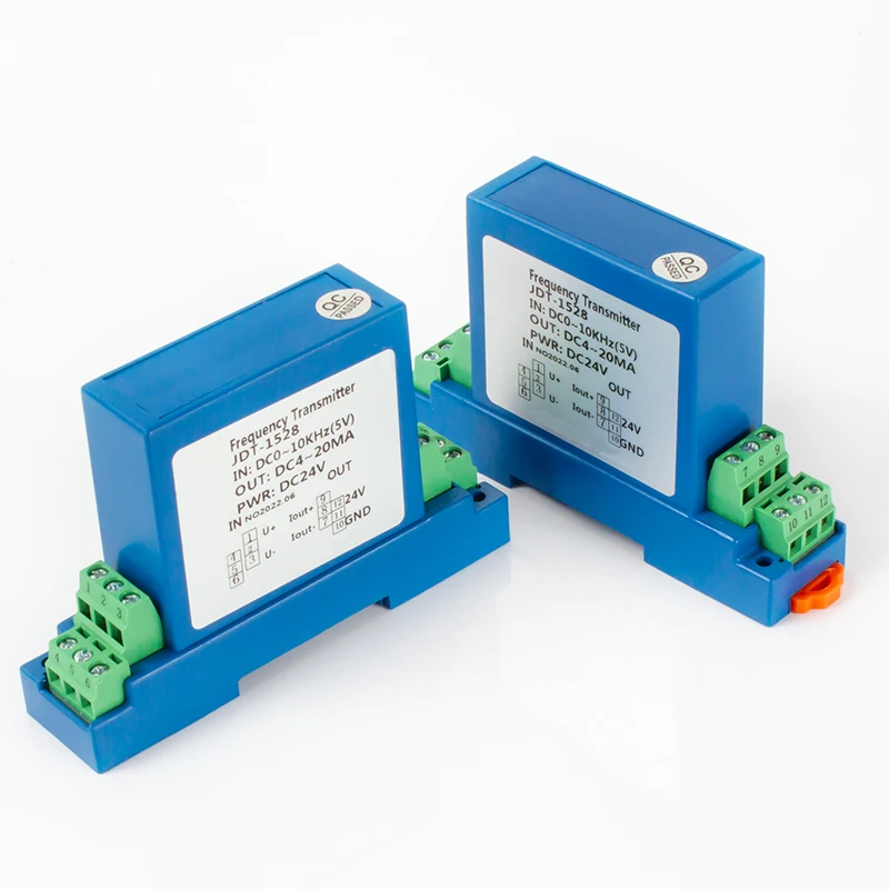 0-100 KHz 0-50 KHz 0-5 KHz Frequentie Signaal Converter 4--20mA 0-10 V 0-5 V RS485 Frequentie Signaal Zender met DC24V