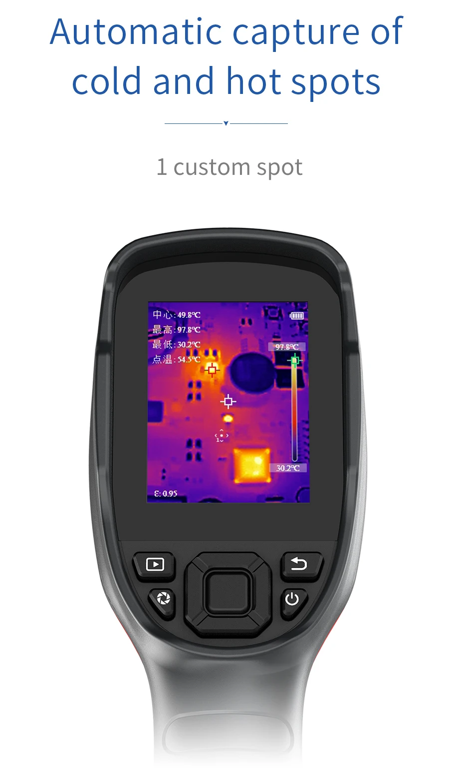 CX100 Temperature Measurement Range -20 550C 50C Thermal Sensitivity 160x120 Pixel Thermal Imaging Camera 5 Color Palettes
