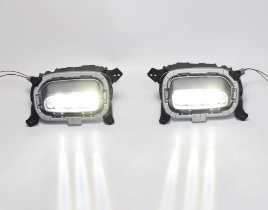 Bumper mobil Sportage KX3 lampu depan KX3 lampu siang hari KX 2020 ~ 2021y DRL aksesoris mobil lampu depan LED untuk KX3 lampu kabut