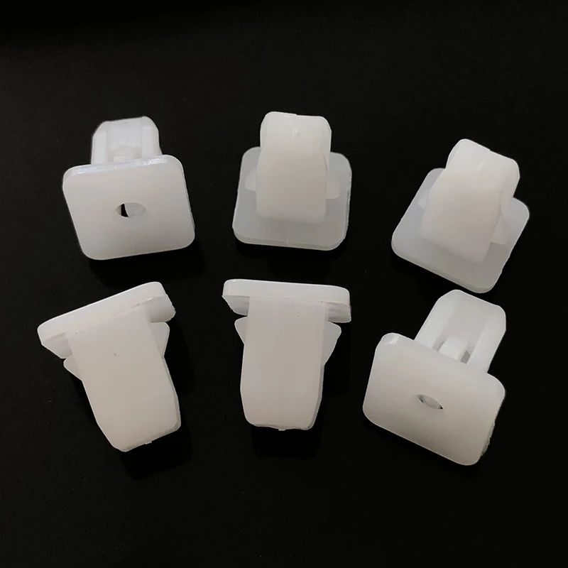 20Pcs White Square Auto Fasteners Auto Bumper Rivet Retainer Clips Push Engine Cover Fender Car Door Trim Panel Clip