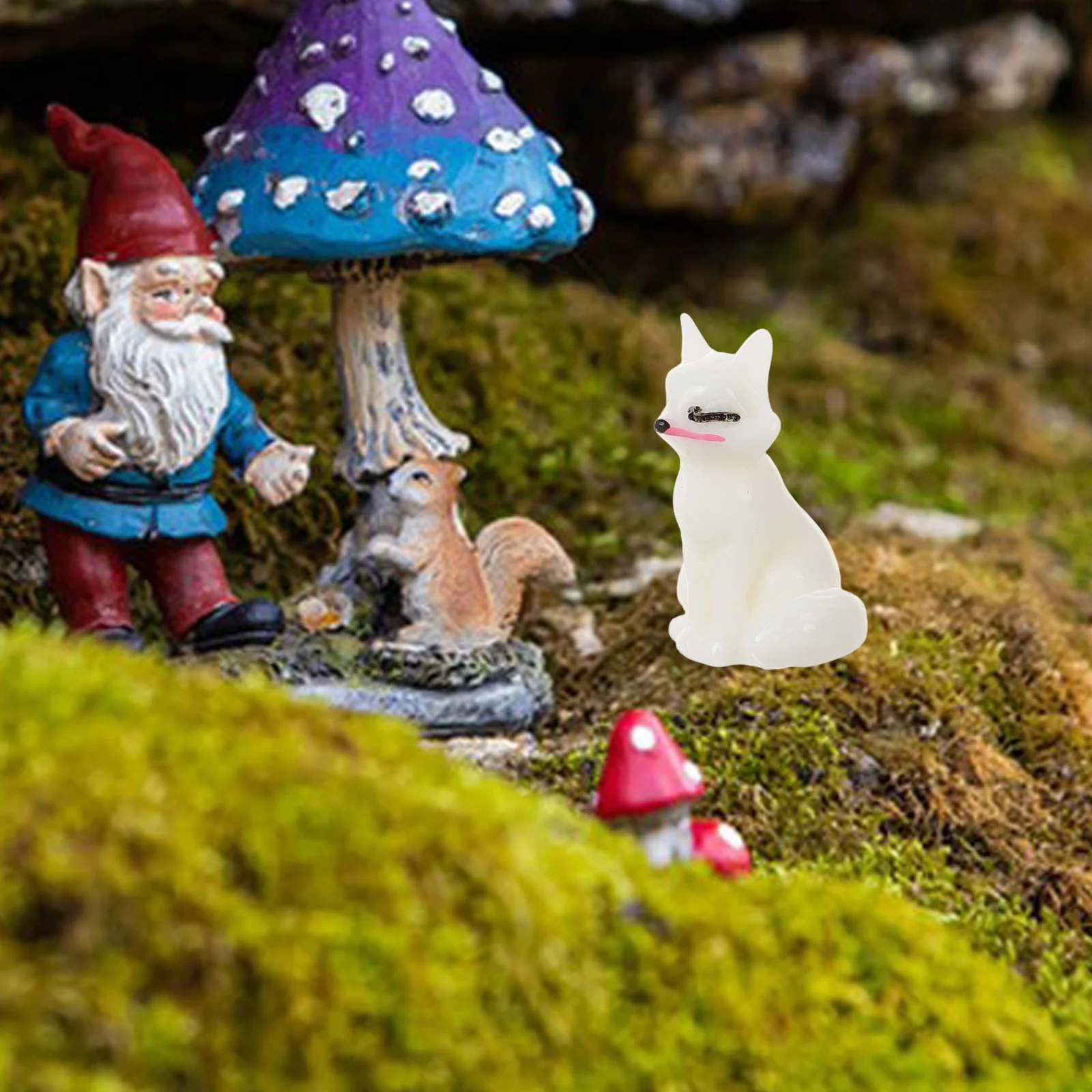 

24pcs Fox Miniature Figurines Resin Desktop Decor Diy Fairy Garden Ornament Cute Animal Statues For Office Home Study Terrarium