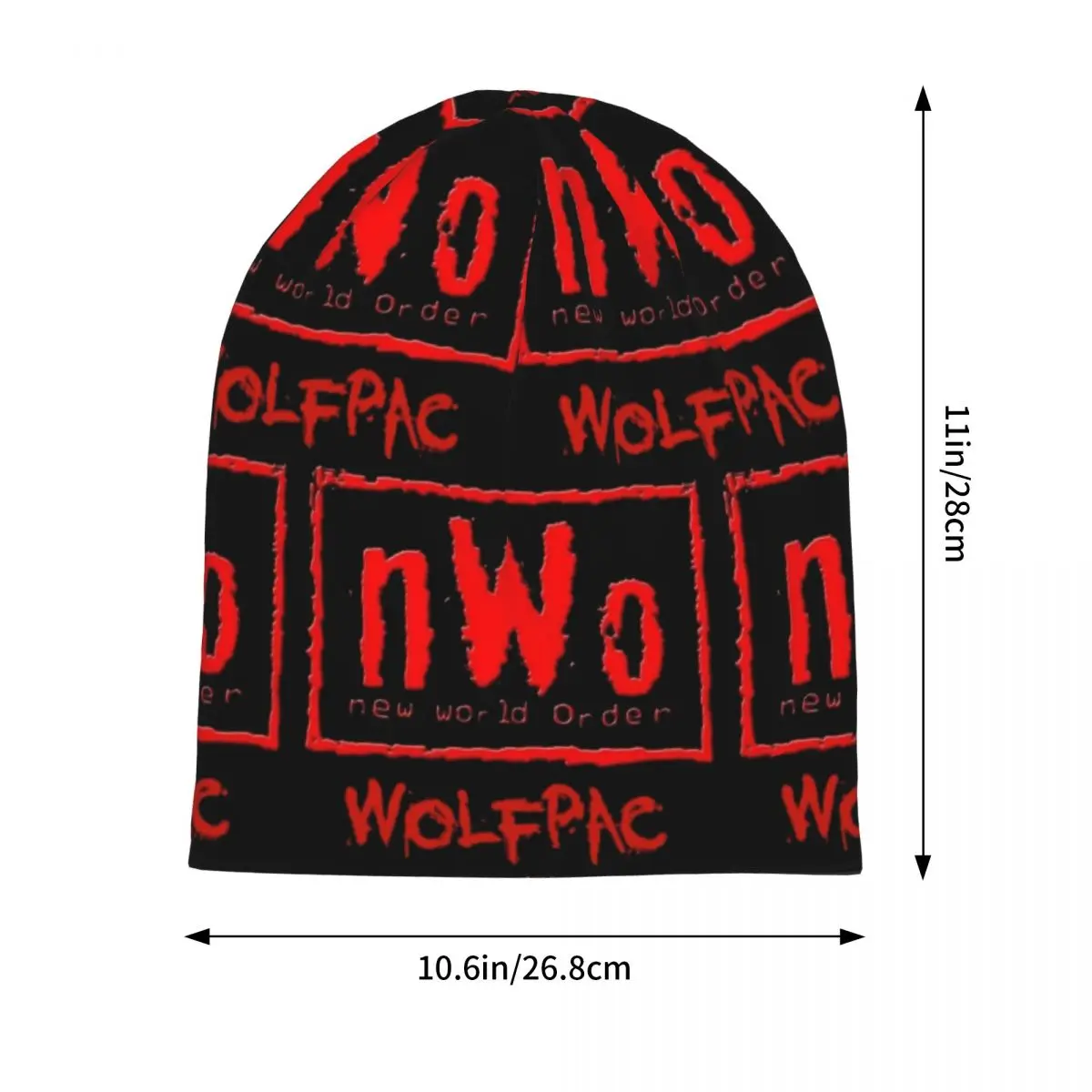 NWO New World Order Wrestling Warm Knitted Cap Fashion Bonnet Hat Autumn Winter Outdoor Beanies Hats for Men Women Adult