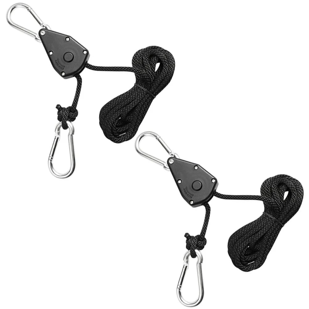 2 ganci per coltivazione leggeri, corde in nylon regolabili, ganci per lampade per piante, puleggia di controllo dell'altezza, accessori da giardino di sollevamento