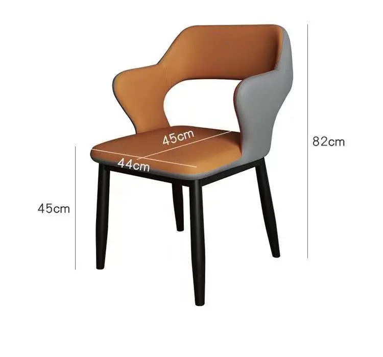 Italian Light Luxury Dining Chair Bedroom Simple Backrest Chair Tech Cloth Makeup Stool Dining stool Household Negotiation Chair