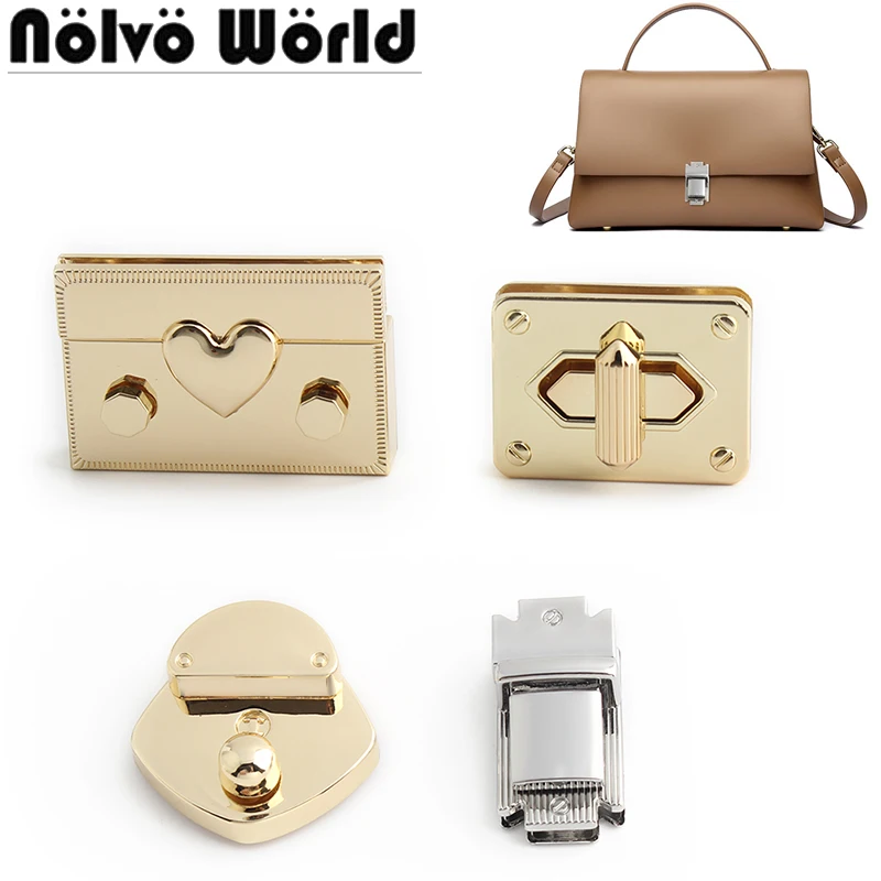 4/10/30Sets Metal Turn Locks Twist Lock For Leather Craft Handbag Shoulder Bags Purse Push Locks Hardware Decoration Accessories