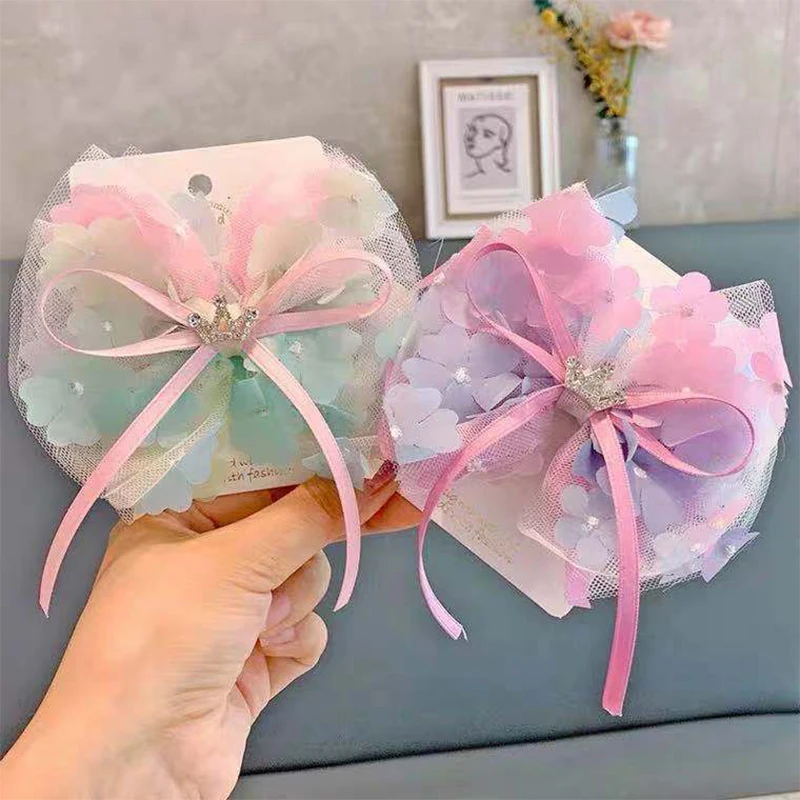 Gradient Color 3D Flower Organza Ribbon, DIY Craft, Embrulho de presentes, bowknot, materiais de costura, 10 jardas, 60mm, 80mm, 100mm, 120mm