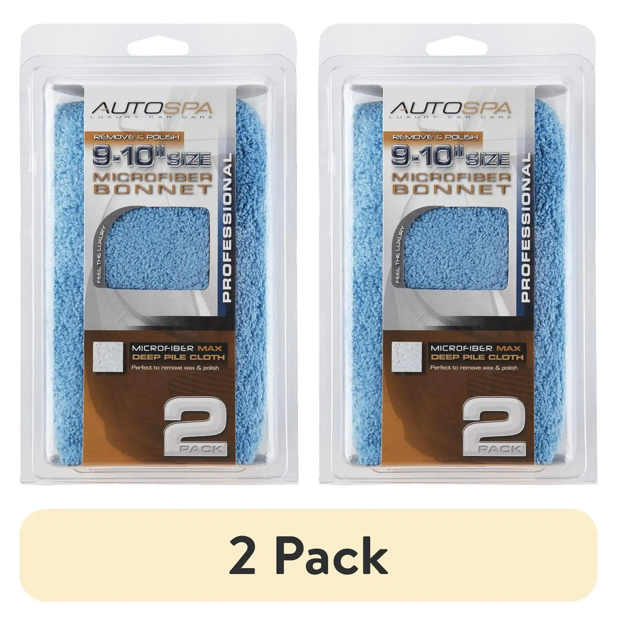 

(2 упаковки) Auto Spa шапочка из микрофибры 9-10 дюймов 2PK, темно-синий