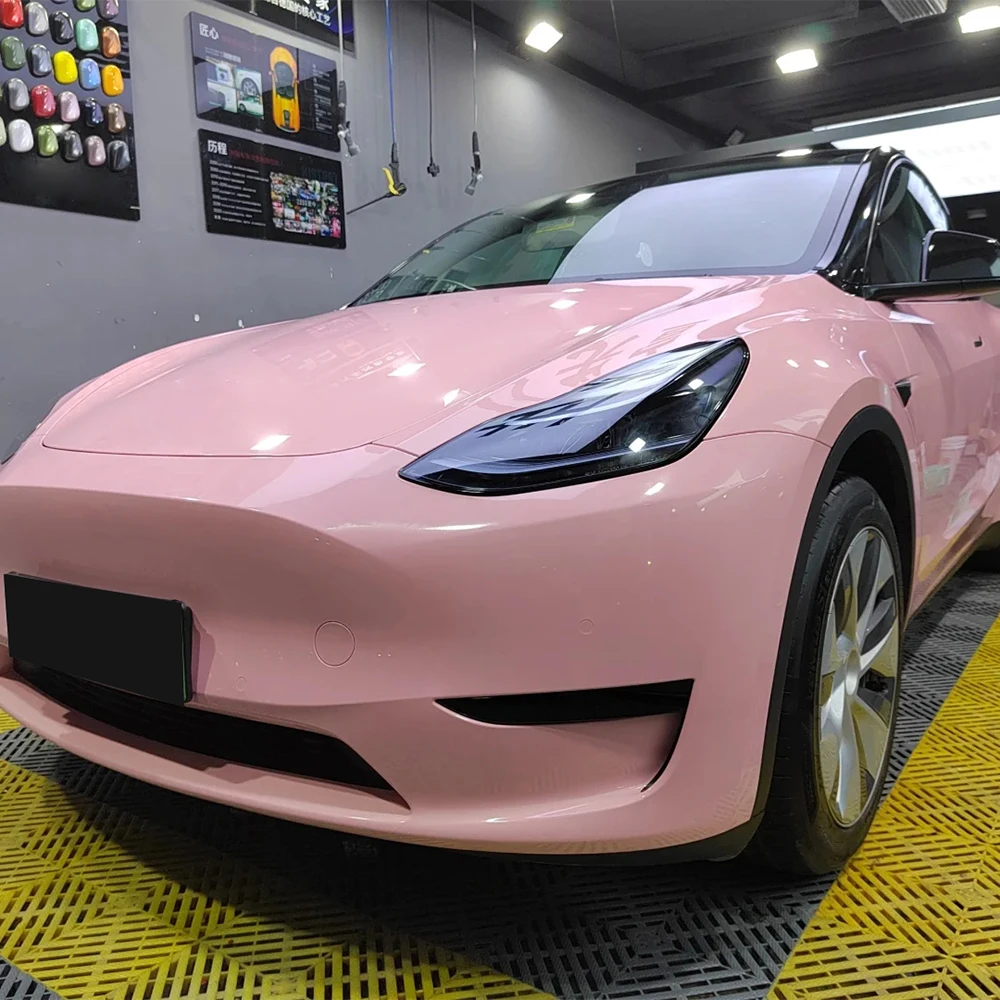 

Glossy Pearl Sakura Car Sticker Wrap Film Color Change Vinyl Film PET Bubble Free Wrapping Decals Car Sticker Interior Exterior